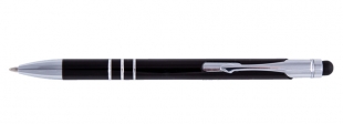 Dotykové kuličkové pero Concorde Soft - 0,8 mm, kovové, černé