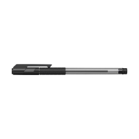 Jednorázové kuličkové pero Deli EQ01740 ARROW - gumový úchop, 1 mm, plastové, černé - DOPRODEJ