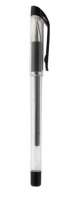 Gelový roller s víčkem WD 1041 - gumový úchop, 0,7 mm, plastový, černý