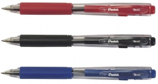 Kuličkové pero Pentel BK437 - 0,5 mm, plastové, černé
