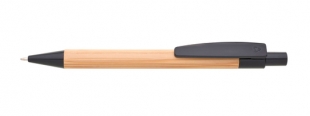 Kuličkové pero Borgo - 0,7 mm, bambus/plast, hnědo-černé