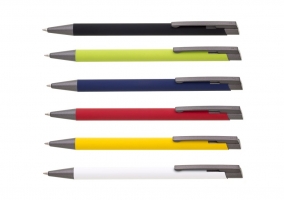 Kuličkové pero Armi Soft - 0,5 mm, kovové, mix barev - DOPRODEJ