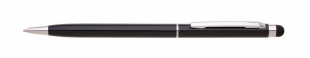 Dotykové kuličkové pero Piaza TOUCH - otočné, 0,8 mm, kovové, černé