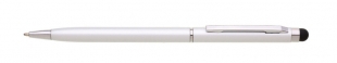 Dotykové kuličkové pero Piaza TOUCH - otočné, 0,8 mm, kovové, stříbrné