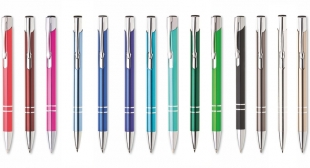 Kuličkové pero Orin - 0,8 mm, kovové, mix barev