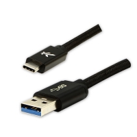 Kabel USB A-C Logo  - 3.2, 1 m, černý