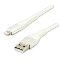 Kabel USB A M-Lightning C89 M Logo  - 2.0, 1 m, bílý