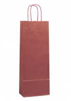 Papírová taška na víno - 15x8x40 cm, červená