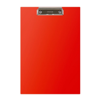 Psací deska s klipem A4 - jednoduchá, lamino, červená