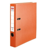 Pákový pořadač A4 Herlitz Q.file - 5 cm, PP/karton, kovová lišta, oranžový