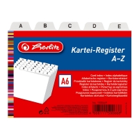 Plastový rozdružovač do kartotéky - A6, bílý, abecední A-Z