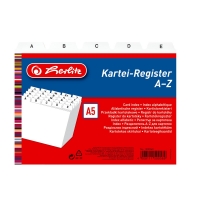 Plastový rozdružovač do kartotéky - A5, bílý, abecední A-Z