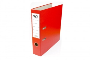 Pákový pořadač Auro - 7,5 cm, A4, PP/karton, červený - DO VYPRODÁNÍ ZÁSOB