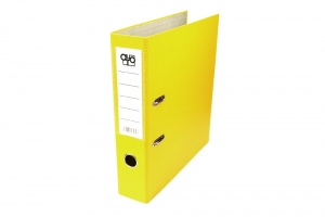 Pákový pořadač Auro - 7,5 cm, A4, PP/karton, žlutý - DO VYPRODÁNÍ ZÁSOB