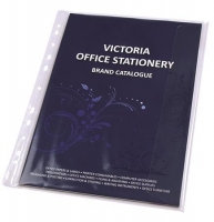 Prospektový obal na katalogy s klopou Victoria - A4, lesklý, 150 my, transparentní, 10 ks
