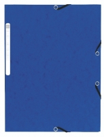 Spisové desky s gumou A4 Exacompta - prešpán, modré - DOPRODEJ