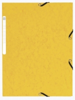 Spisové desky s gumou A4 Exacompta - prešpán, žluté - DOPRODEJ