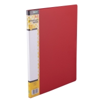Katalogová kniha - A4, plastová, 10 kapes, červená