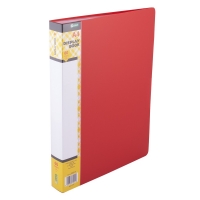 Katalogová kniha - A4, plastová, 60 kapes, červená