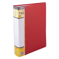Katalogová kniha - A4, plastová, 100 kapes, červená