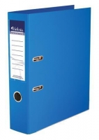 Pákový pořadač A4 Victoria Premium - 7,5 cm, PP/PP, kovová lišta, modrý