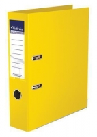 Pákový pořadač A4 Victoria Premium - 7,5 cm, PP/PP, kovová lišta, žlutý