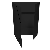 Spisové desky s gumou A4 - 3 klopy, prešpán, černé