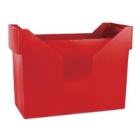 Zásobník na závěsné papírové desky Donau - A4, plastový, červený