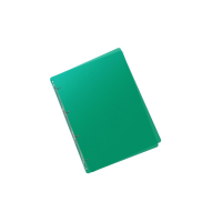 Čtyřkroužkový pořadač A5 - hřbet 2,5 cm, plastový, transparentní zelený