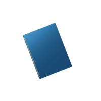 Čtyřkroužkový pořadač A4 - hřbet 2 cm, plastový, transparentní modrý