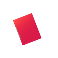 Dvoukroužkový pořadač A4 - hřbet 2 cm, plastový, transparentní červený