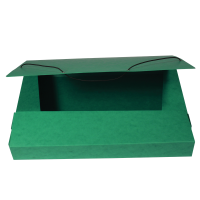 Box na spisy s gumou A4 - prešpán, zelený