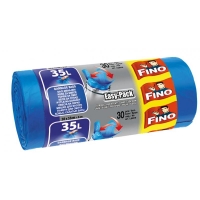 Zavazovací sáček do koše 35 l Fino Easy Pack - 15 my, modrý, 30 ks