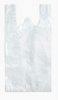 Mikrotenová taška Mini - 16+12x30 cm, bílá, 100 ks - DOPRODEJ