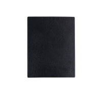 Kroužkový karis zápisník A5 - imitace kůže, s barevným rozdružovačem, 100 linkovaných listů, černý