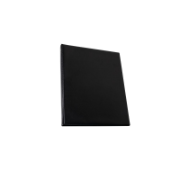 Kroužkový zápisník A5 Karis - imitace kůže, s barevným rozdružovačem, 100 linkovaných listů, černý