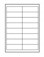 Samolepící etikety Economy - 99,1x34 mm, papírové, bílé, 100 archů