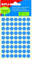 Kulaté samolepící etikety Apli - průměr 10 mm, modré, 315 ks