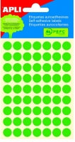 Kulaté samolepící etikety Apli - průměr 10 mm, zelené, 315 ks
