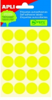 Kulaté samolepící etikety Apli - průměr 19 mm, žluté, 100 ks