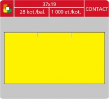 Značkovací etikety do etiketovacích kleští (EZ) - CONTACT, 37x19 mm, žluté, 1000 etiket