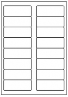 Samolepící etikety Economy - 88,5x33,8 mm, papírové, bílé, 100 archů