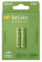 Nabíjecí baterie GP ReCyko 1000 1,2 V - mikrotužka, HR03, typ AAA, 2 ks - DOPRODEJ