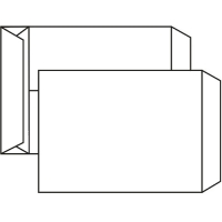 Poštovní taška B5 - křížové dno, bez okénka, krycí páska, 250x176x40 mm, sulfát bílá, 1 ks - DOPRODEJ