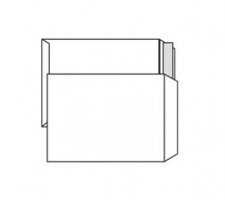 Poštovní taška B4 - bez okénka, krycí páska, 353x250 mm, bílá, 25 ks