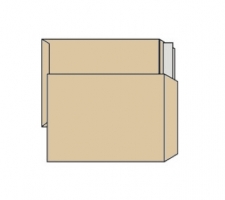 Poštovní taška B4 - bez okénka, krycí páska, 353x250 mm, hnědá, 25 ks