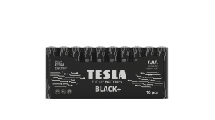 Alkalické baterie Tesla BLACK+ 1,5 V - mikrotužka, LR03, typ AAA, 10 ks
