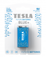 Zinkouhlíková baterie Tesla BLUE+ 9 V - 6F22, typ 9V, 1 ks