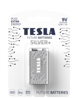 Alkalická baterie Tesla SILVER+ 9 V - 6LR61, typ 9V, 1 ks
