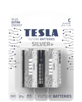 Alkalické baterie Tesla SILVER+ 1,5 V - malé mono, LR14, typ C, 2 ks